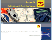 Tablet Screenshot of elektroinnung-recklinghausen.de